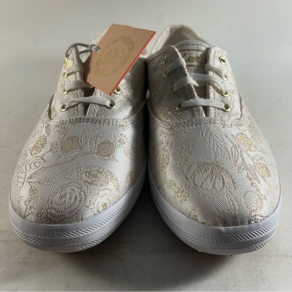 Keds X Rifle Paper Co Champion Women’s Shoes Sneakers White Gold Size 9.5 Wide - Picture 2 of 8